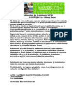 Al Señor Coordinador de Ambiente GCSJ Animales