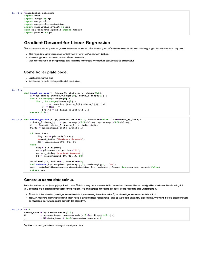 3D Visualization of Gradient Descent | PDF | Machine Learning ...