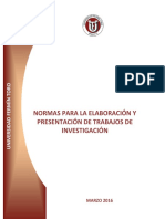 11MA. Normas para la Elaboración y Presentación de Trabajos de Investigación. 2016.pdf