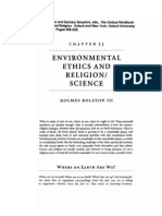 Environmental Ethics and Religion/Science