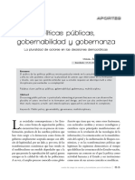 Políticas Publicas. Gobernanza y Gobernabilidad.