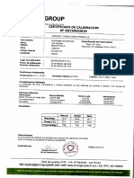 Certificacion de Calibracion PM10