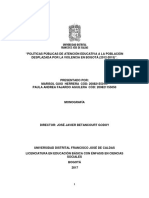 “POLÍTICAS PÚBLICAS DE ATENCIÓN EDUCATIVA A LA POBLACIÓN DESPLAZADA POR LA VIOLENCIA EN BOGOTÁ (2012-2015)”..pdf