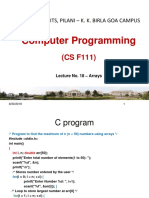 Lecture18 Arrays