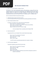 User Manual For Hardware Token