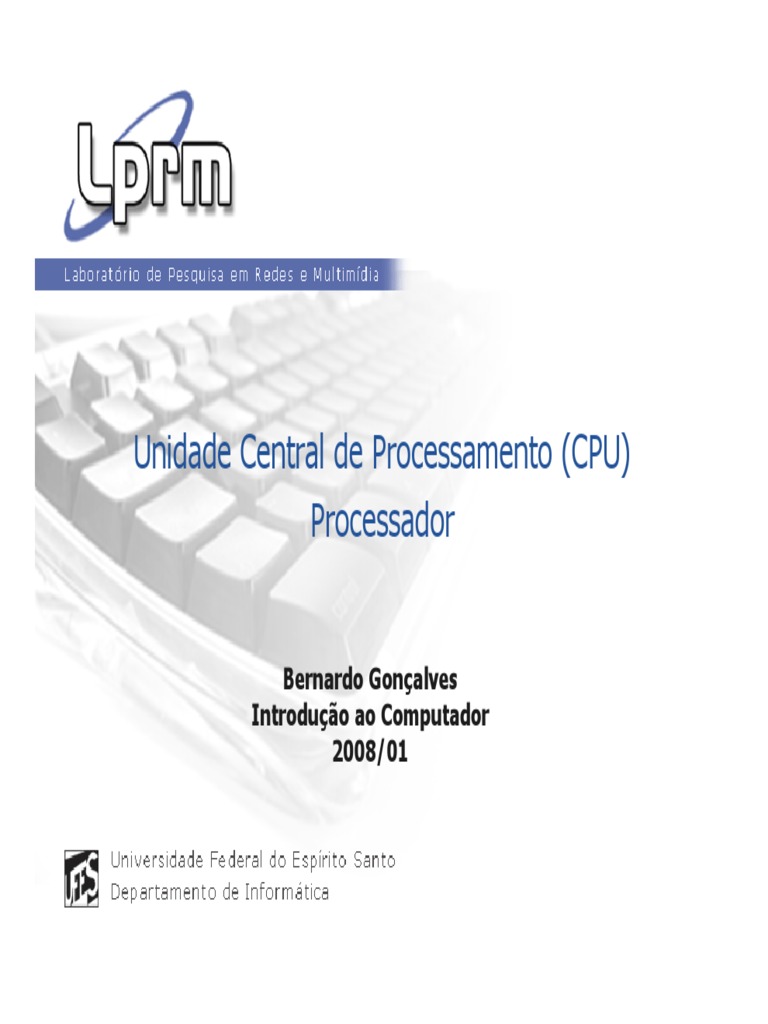 Cpu PDF | PDF | Unidade central de processamento | Armazenamento de ...