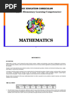 Mathematics: (Philippine Elementary Learning Competencies) Basic Education Curriculum