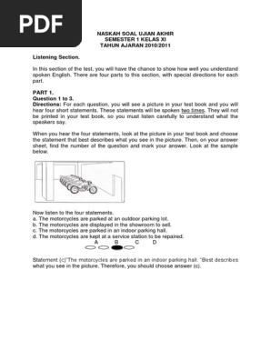 95358002 Soal Bahasa Inggris Xi Smk