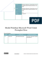 Modul Pelatihan Microsoft Word Untuk Perangkat Desa
