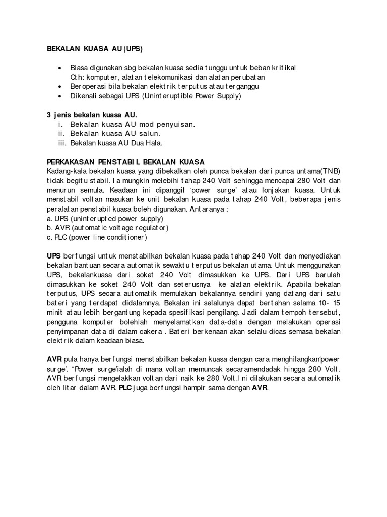 UPS Tu 2 | PDF