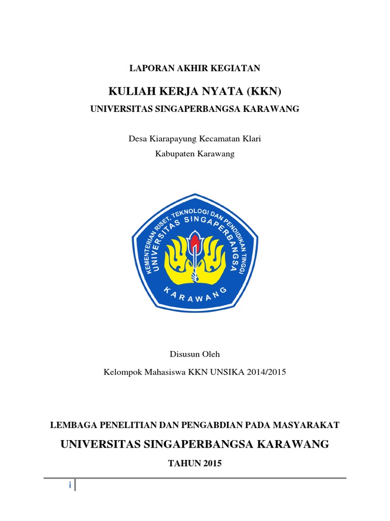 Laporan Akhir Kkn