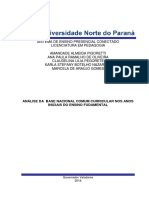 Análise da BNCC nos anos iniciais