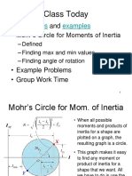 Notes Examples: - Print and - Mohr's Circle For Moments of Inertia