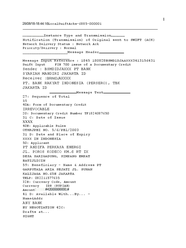 Contoh SKBDN Bank Mandiri dan BRI | PDF
