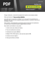 Relatrio Exclusivo - Vale Investir No Banco Do Brasil