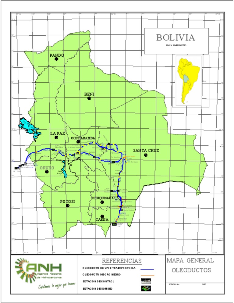 Mapa de Oleoductos en Bolivia | PDF