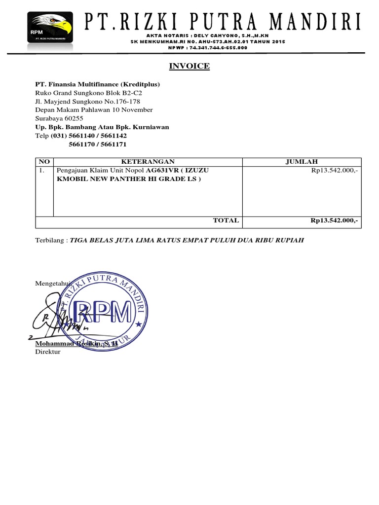 Invoice Fin Ag631vr | PDF