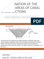 Determination of The Surface Areas of Canal Cross-Sections