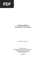 Literature Review Educational Technology: Christie Blazer, Supervisor