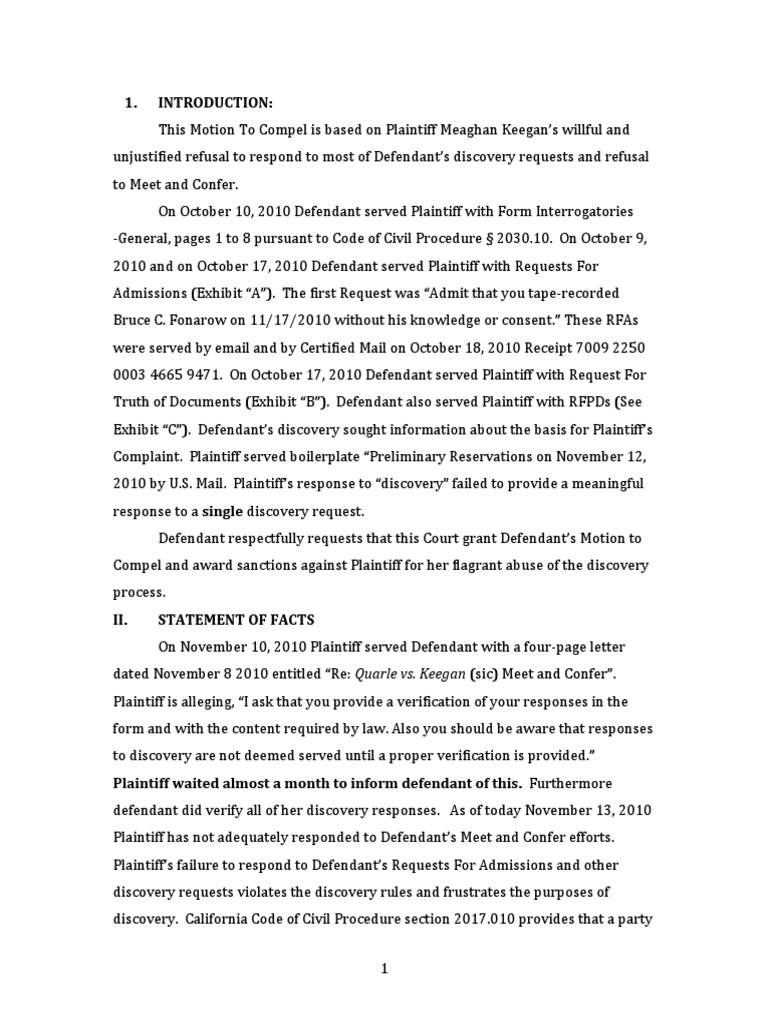 Motion To Compel Responses To Defendant s Discovery PDF Government