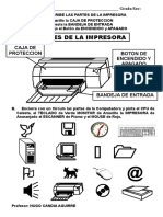 Partes de la impresora y computadora
