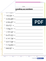 Round Up Numbers Up To Millions Worksheet PDF