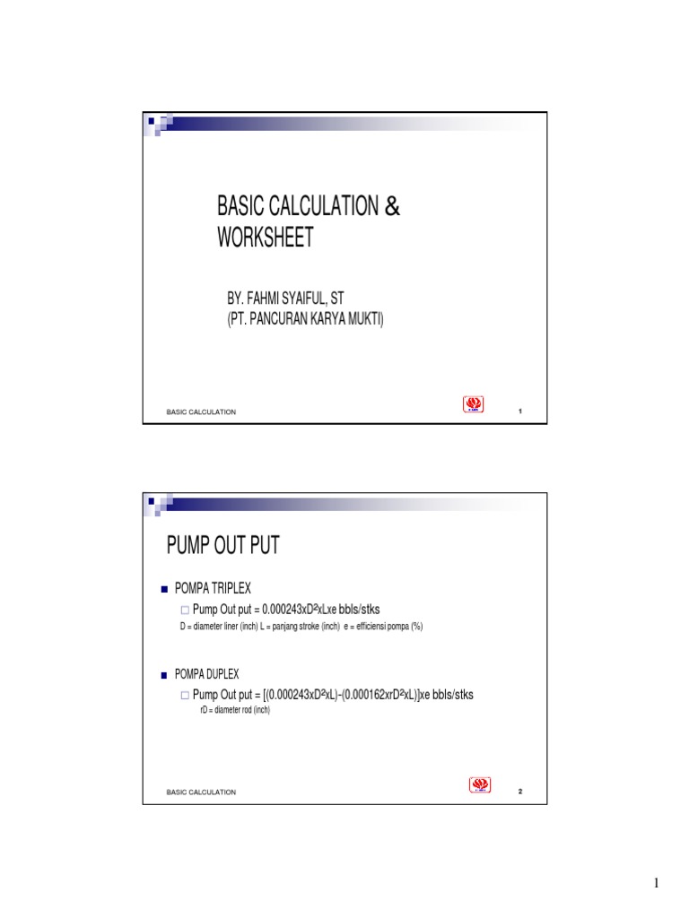 Iii Basic Calculation Pdf