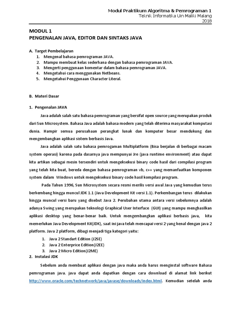 Pengenalan Java dan Instalasi JDK | PDF | Seni | Teknologi & Rekayasa