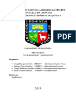 Uso Del Potenciómetro y Determinación de PH