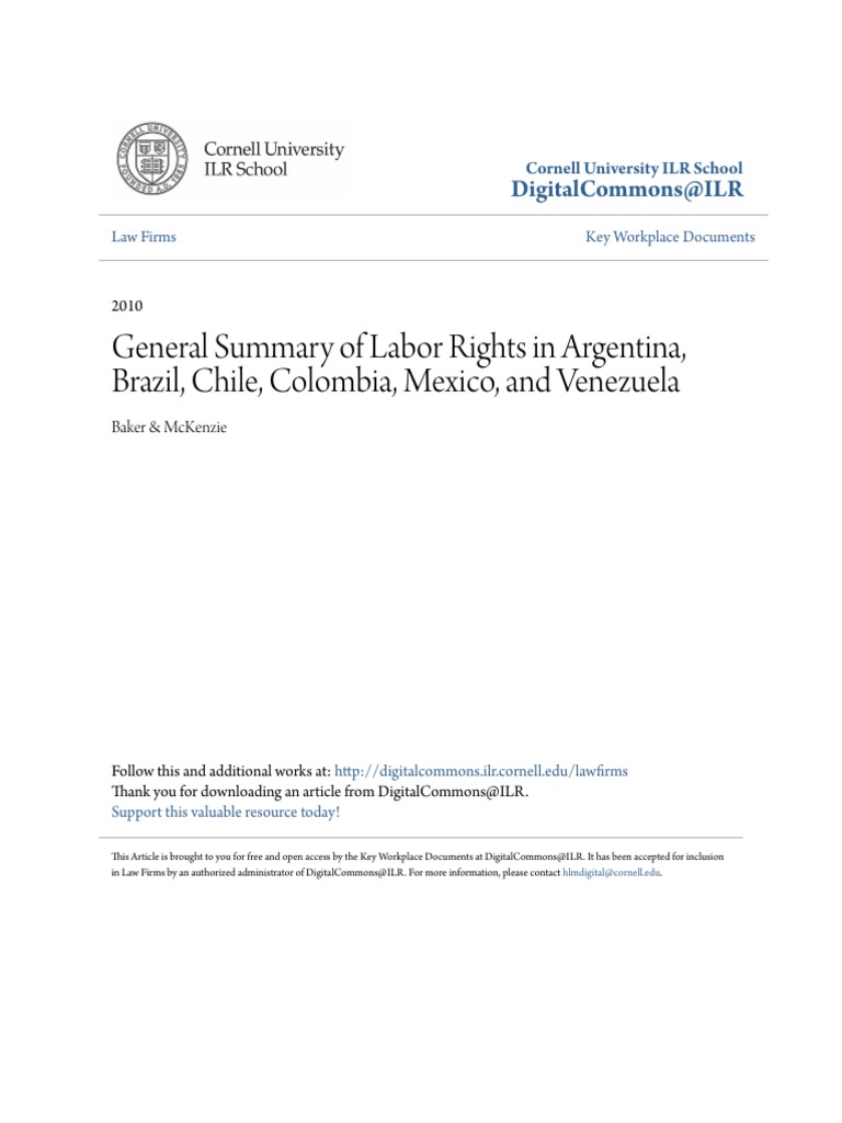 General Summary of Labor Rights | PDF | Strike Action | Employment