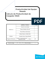 Cálculo de Productividad Del Cargador 994K