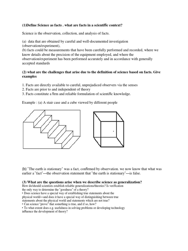 Defining Scientific Facts and Challenges | PDF