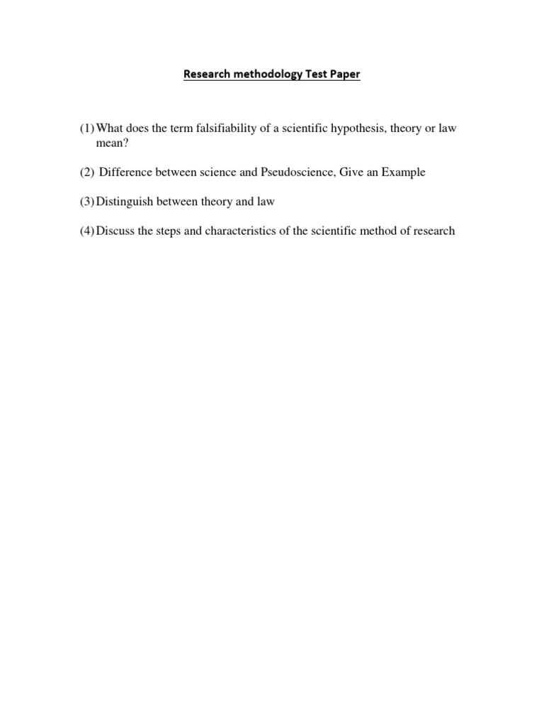Research Methodology | PDF | Science & Mathematics