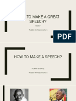 How To Make A Great Speech