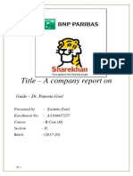 Title - A Company Report On: Guide - Dr. Puneeta Goel