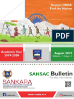 SANSAC Bulletin - Monthly Newsletter - Aug 2019