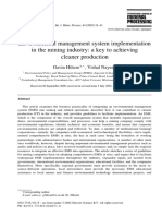 Environmental Management System Implementation in The Mining Industry: A Key To Achieving Cleaner Production