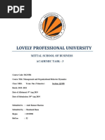 Lovely Professional University: Mittal School of Business Academic Task - 3