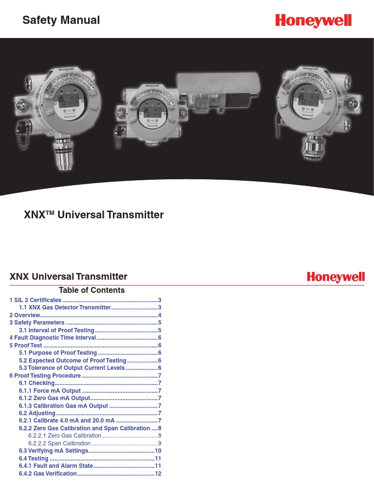 Xnx Xnx Honeywell Gas Detector Datasheet Pdf Download XNX Uni Transmitter - Manual PDF | PDF | Calibration