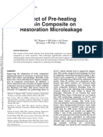 Effect of Pre-Heating Resin Composite On Restoration Microleakage
