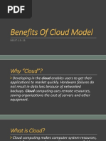 Benefits of Cloud Model