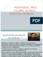 Kapanganakan, Mga Magulang, at Mga Kapatid Ni Rizal