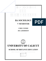 University of Calicut: Ba Sociology