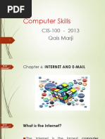 Computer Skills: CIS-100 - 2013 Qais Marji