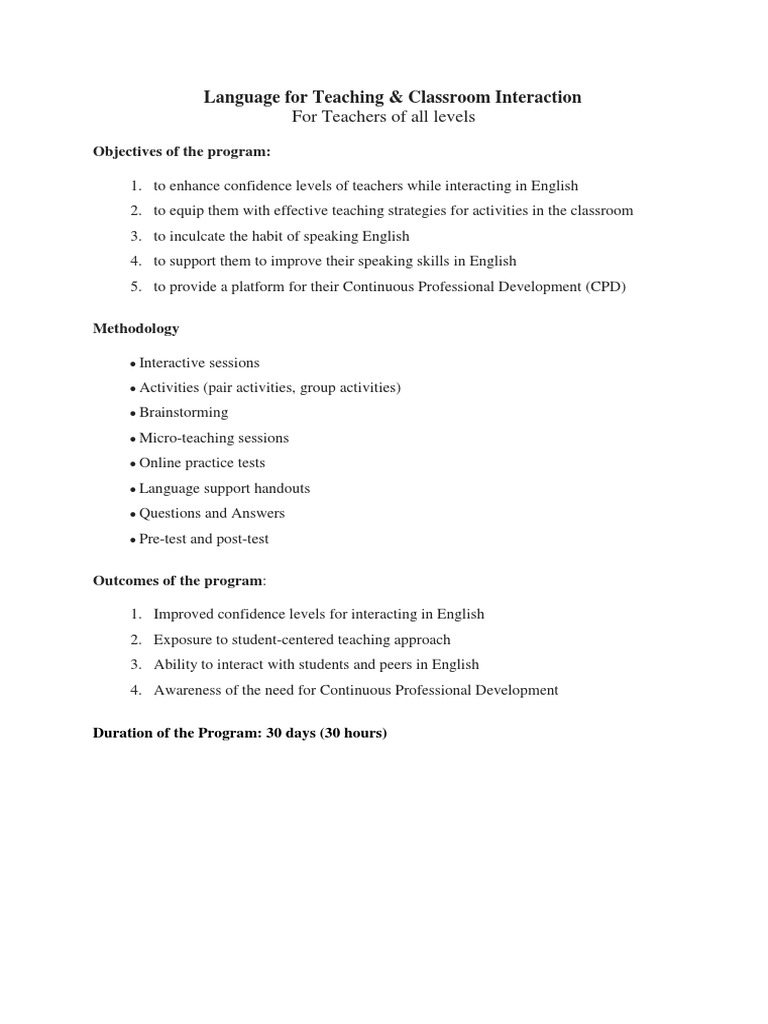 Enhance English Teaching Skills in 30 Days | PDF | Career & Growth
