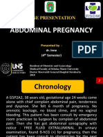 Abdominal Pregnancy: Case Presentation