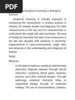 Importance of Analytical Chemistry in Biological Sciences