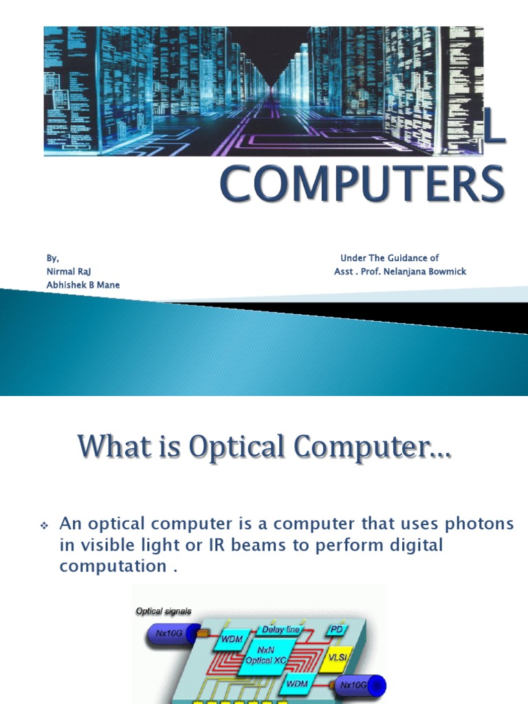 Optical Computers PDF Photonics Optics
