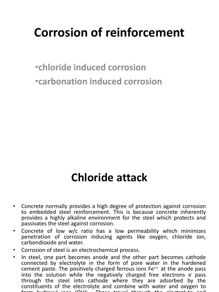 Corrosion of Reinforcement in Concrete | PDF | Corrosion | Rust