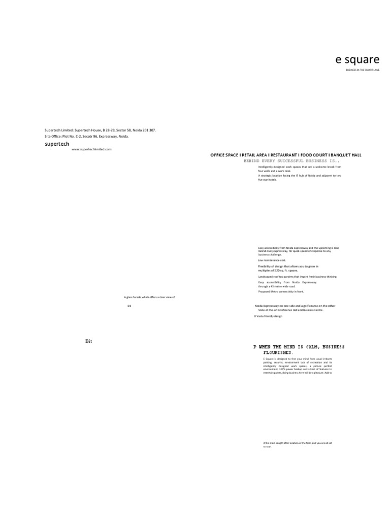 Esquare Brochure | PDF | Taxes | Business